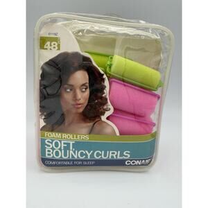 Conair Foam Hair Rollers Soft Bouncy Curl Great For Sleep 15 Count Set A5